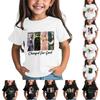 Kids T-Shirt Boys Girls Printed Color Short Sleeve Loose Fit Pullover Tops