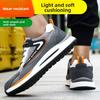 Men's Safety Shoes Rotating Button Men Sneakers Puncture-Proof Anti-smash Work Shoes Men Breathe Safety Footwears Steel Toe