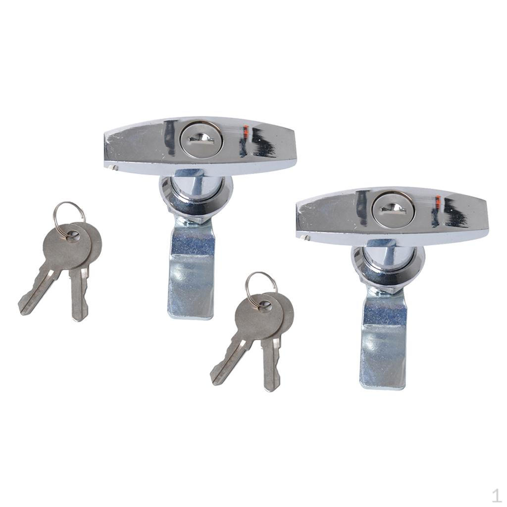 

Комплект из 2 ручек с Т-образной ручкой для замка гаражных ворот, высокополированный прицеп