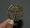 5Cm Collect Old Chinese Ancient Bronze Pavilion Bridge Landscape Coin Pendant