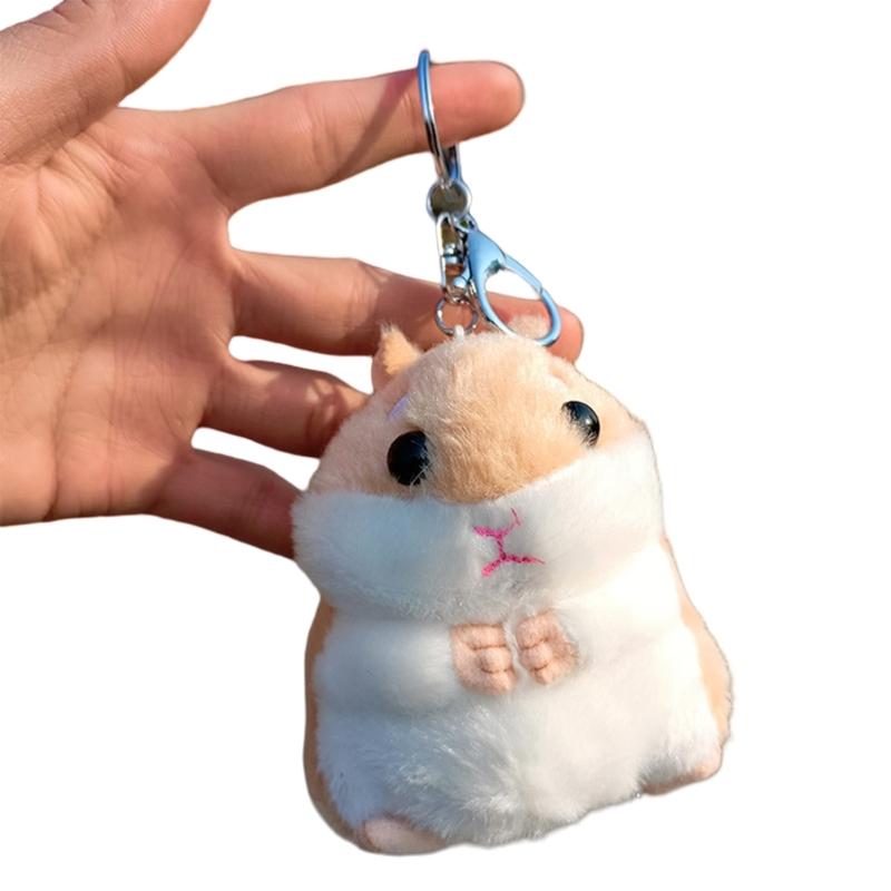 

Lovely Hamster Toy Furry Doll Kindergarten Gift Giveaway Teacher Student Award for Boys Girls Wallet Bag Accessories жовтий