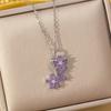 [Titanium Steel] Necklace Women's Copper Micro-inlaid Electroplating Advanced Sense Delicate Clavicle Chain Jewelry