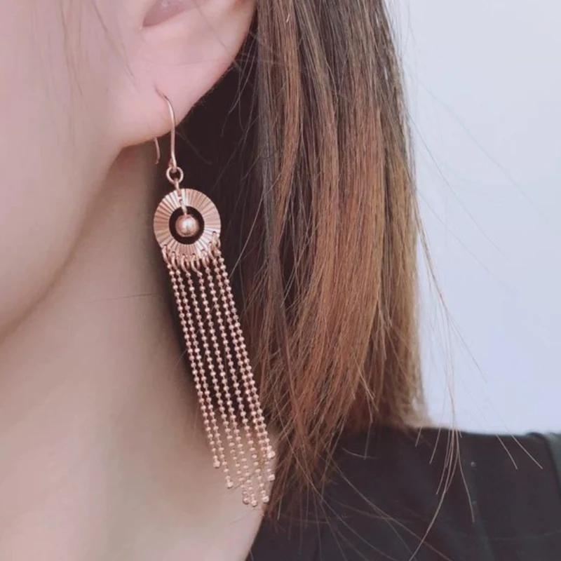 Orecchini con nappa e perline rotonde, stile lucido e delicato, per donna, orecchini squisiti eleganti, alla moda, fidanzamento, Zircone, regalo