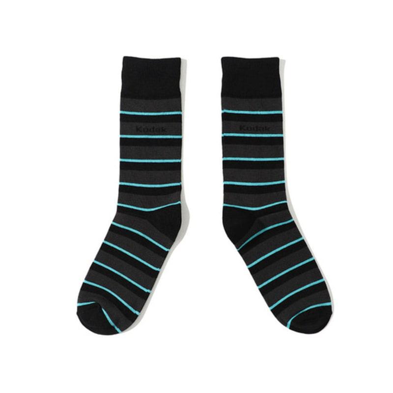 KODAK Apparel Striped Crew Socks CHARCOAL