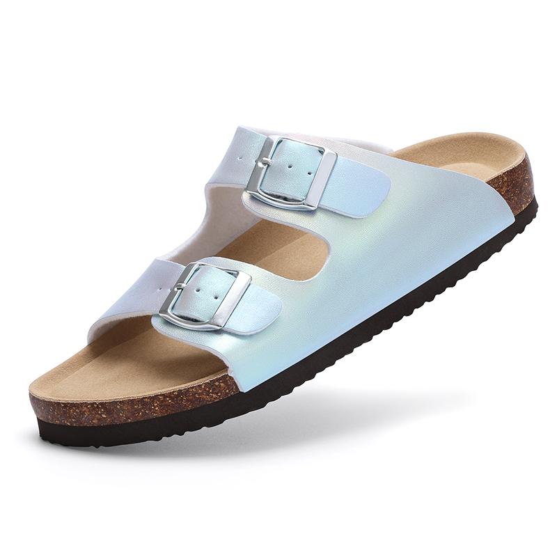 Fashion Kidmi New Women's Slippers Fashion Indoor And Outdoor Sandals With Double Metal Buckle Popular Comfortable Summer Beach Slippers