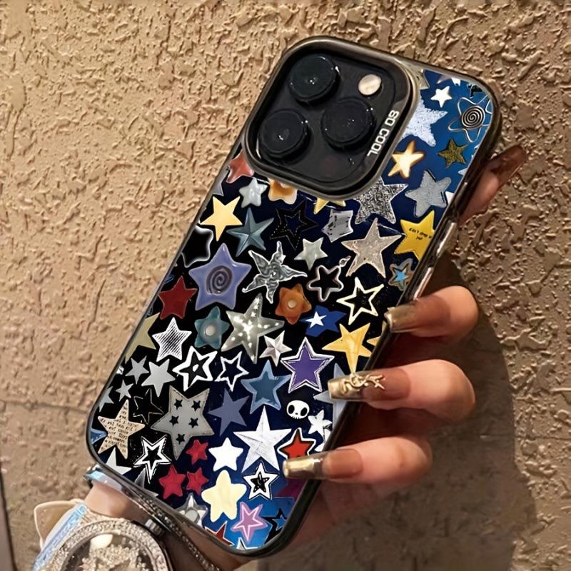 Colorful Stars Laser Energetic Phone Case for Apple 16/15/14/13/12/11
