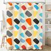 Vintage Style Shower Curtain with Pink and Orange Stars Decorative Waterproof Fabric for Bathroom Decoration Size: 72 X 72 Inche