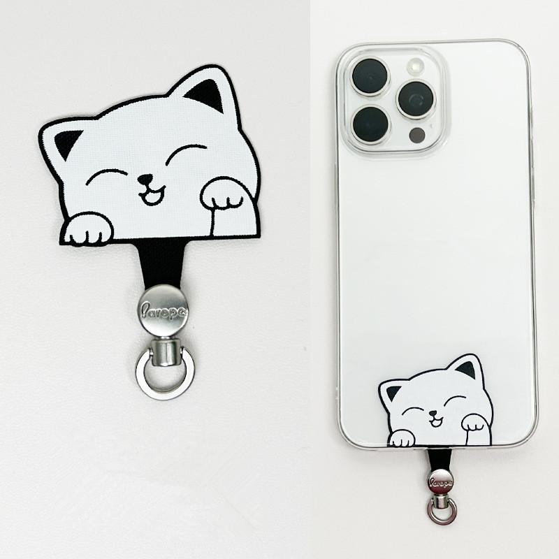 

Cartoon Panda Cat Dog 360 Rotatable Metal Phone Tether Tab Patch Gasket Cellphone Lanyard Hanging Rope Safety Connecter Piece as the picture