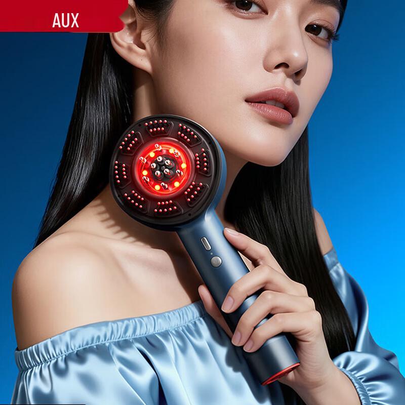 AUX Electric Head & Scalp Massager with Red Light & Warm Compress
