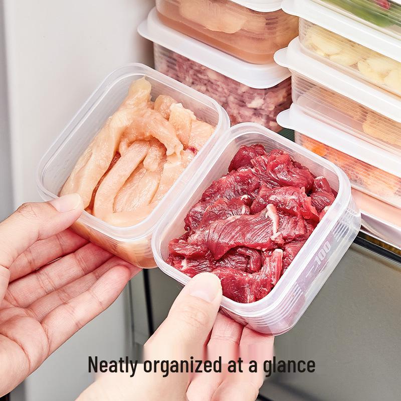 Food-Grade Refrigerator Storage Box for Fresh Meat, Fruits, Vegetables, Dumplings - Refrigerated and Frozen Organizing Container