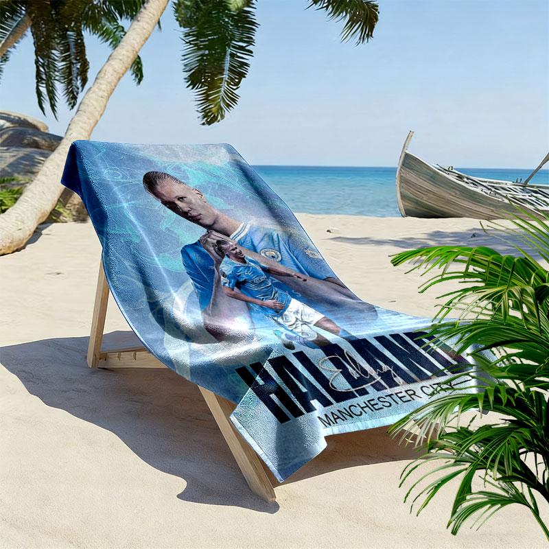 Messi Krone Druck Strandtuch, Großes Weiches Schnelltrocknendes Handtuch für Strand Camping Schwimmen