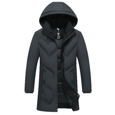 Men In Winter Medium-length Casual Thickened Hooded Removable Middle-aged Warm Cotton Jacket for Men's Jacket for Winter Cotton Jacket