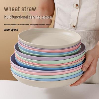 Wheat Straw Round Dessert & Snack Plate Set - Japanese Style Bone Dish