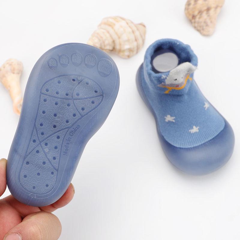 2023 Autumn Baby Walker Shoes: Soft Sole Breathable Floor Socks, Anti-Fall Heel, Trendy Cartoon Design