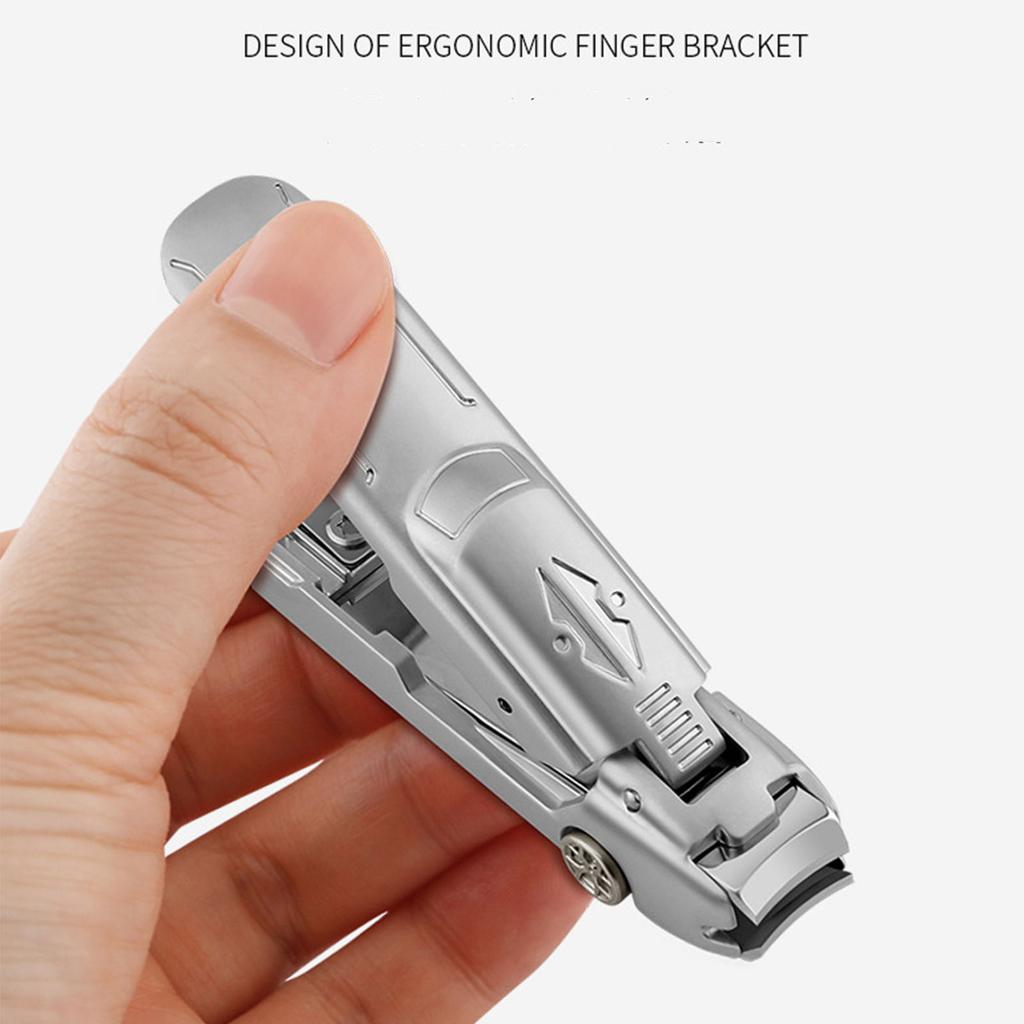 Stainless Steel Nail Clippers Cutter Professional Manicure Trimmer Travel Toe Nail Clipper with Clip Catcher Nail File