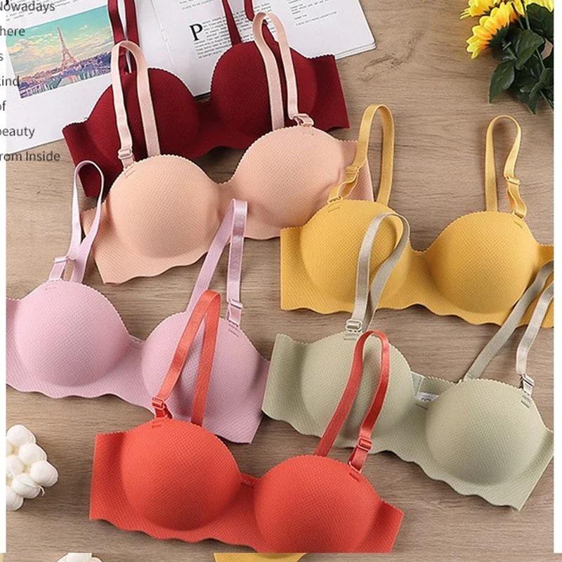 Women Push Up Backless Bras Sexy Wireless Solid Lingerie Female Detachable Straps Design For Party Wedding Gather Bralette