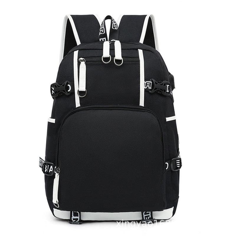 CR7 Printed Backpack Large Capacity Student Schoolbag Fashion Casual Travel Bag Lightweight Durable