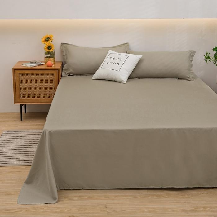 1 Stück Bettlaken für Doppelbett, einfarbig, Oberlaken für Einzel-/Queensize-/Kingsize-Betten, weiche Bettwäsche