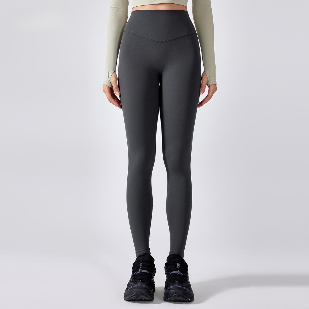 Pilates Yoga Pants for Women with Naked Feeling High Waist Hip Lifting Belly Tightening Exercise Pants for Women Wearing Jogging Sports Pants