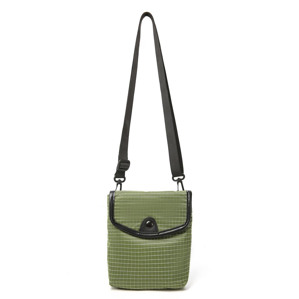 Trendy brand plaid small satchel men's and women's casual shoulder commuter bag travel portable vertical mobile phone bag