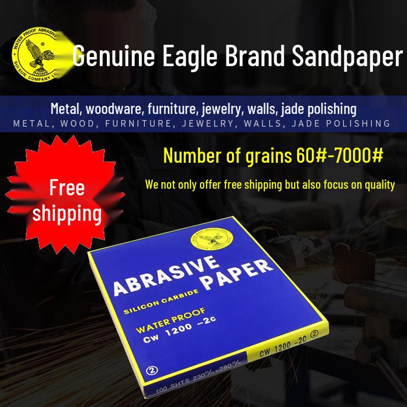 

Genuine Eagle Waterproof Sandpaper 60-7000 Grit for Car Waxing and Polishing 1