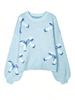 European & American Women's Autumn/Winter Knit Sweater: Bow, Loose Pullover 5013