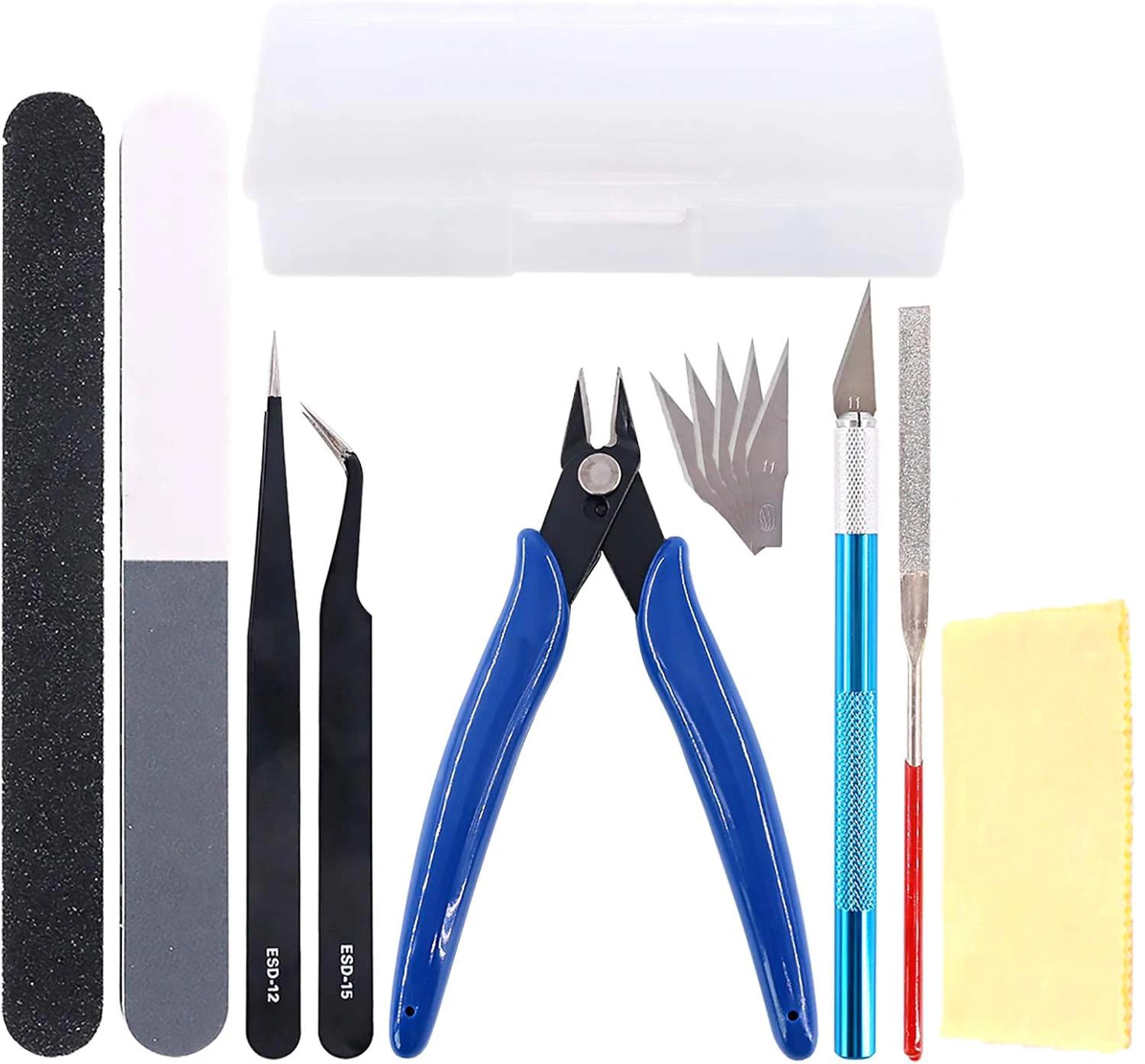 

Набор инструментов для модели Базовая модель Сборка Пинцеты Плоскогубцы DIY для строительства и изготовления Гандама Наждачная бумага Шлифовка Полировка Дрель