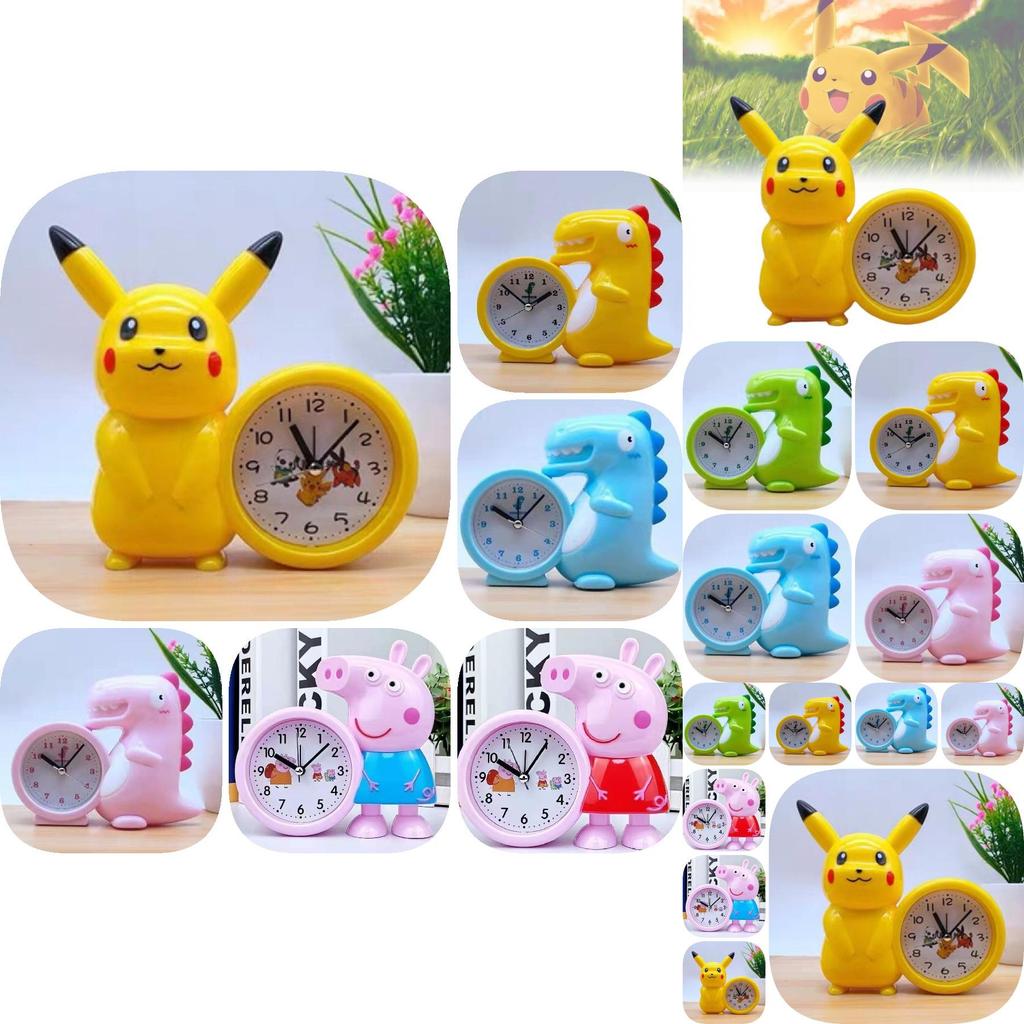 Adorable Cartoon Alarm Clock For Kids Stylish Design Large Lcd Display Battery Operated