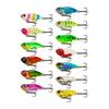 Metal Jig VIB Artificial Hard Bait Colorful Bare Plate 5g-14g Three Hooks Long Distance Casting Bionic Lure