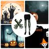 Leuchtende Skelett-Socken Skelett-Handschuhe Leuchten im Dunkeln Strumpfhosen Skelett-Knie Hohe Socken Halloween-Kostümzubehör
