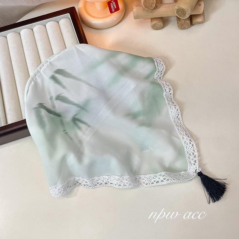 

Шарф-повязка на голову в стиле ретро, французский клетчатый милый и милый платок на голову One Size