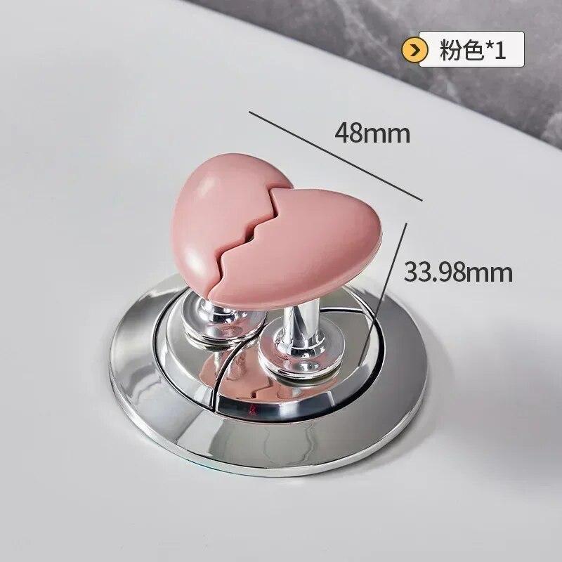 Heart Shape Toilet Presser Love Toilet Press Button Bathroom Water Tank Buttons Push Switch Bathing Room Decor Nail Protector