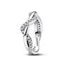 Pandora Sparkling Intertwined Wave Ring 193098c01