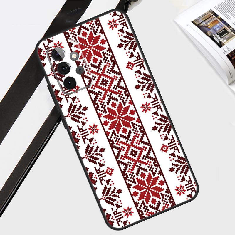 Ukrainian Embroidery Pattern Case For Samsung Galaxy A12 A22 A32 A52 A56 A36 A26 A16 A06 A54 A34 A14 A13 A53 A15 A35 A55