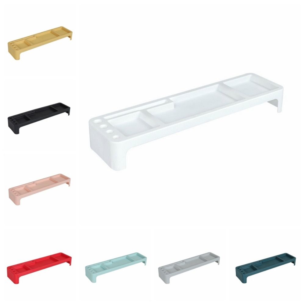 Multifunctional Tabletop Storage Shelf ABS Desktop Organizer Rack Computer Stand Office