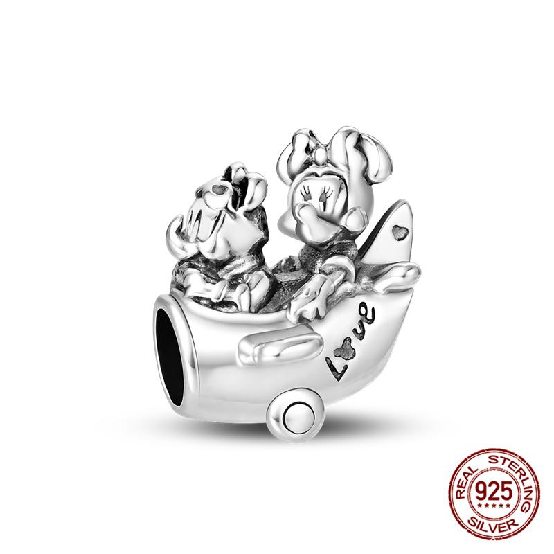 Tree Spirit Cheshire Cat Stitch Bead Giant Dumbo charms plata de ley 925 original Fit Bracelet DIY Jewelry Making Women's Gift