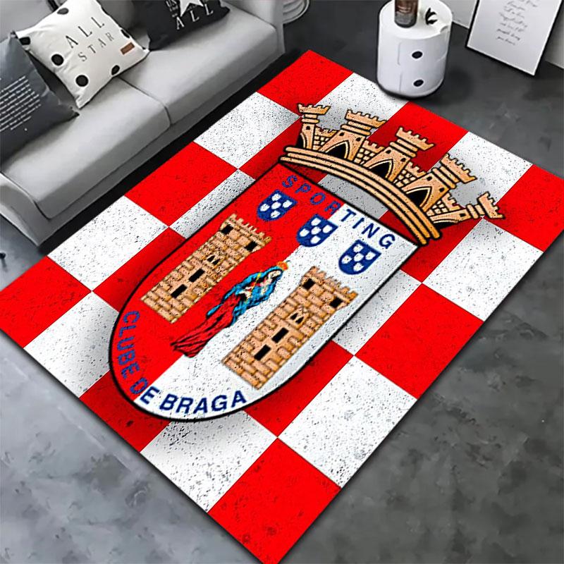 Sporting Clube De Braga Carpet Rug for Living Room Bedroom Home Sofa Decoration,Kids Play Non-slip Floor Mat