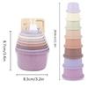 hot 8Pcs Stacking Cups Toys for Rabbits Chinchillas Guinea Pigs Multi-Colored Reusable Plastic Nesting Toys Stacking Cups Set