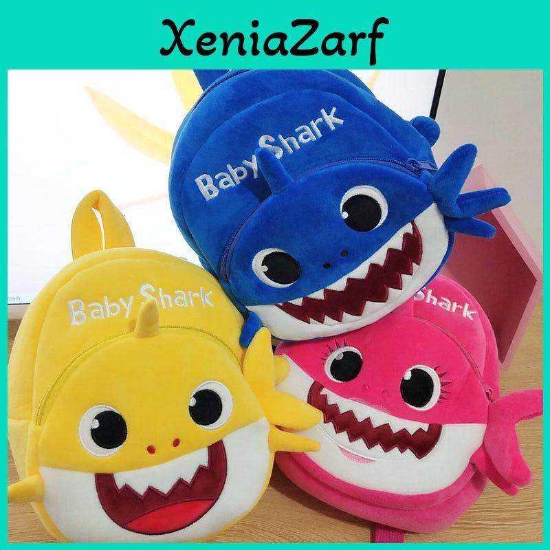 Baby Shark Plush Backpack For Kids Cute Soft Shoulder Bag Childrens Schoolbag Gift