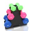 Three-Tier Plastic Coated Dumbbell Rack for Home Fitness