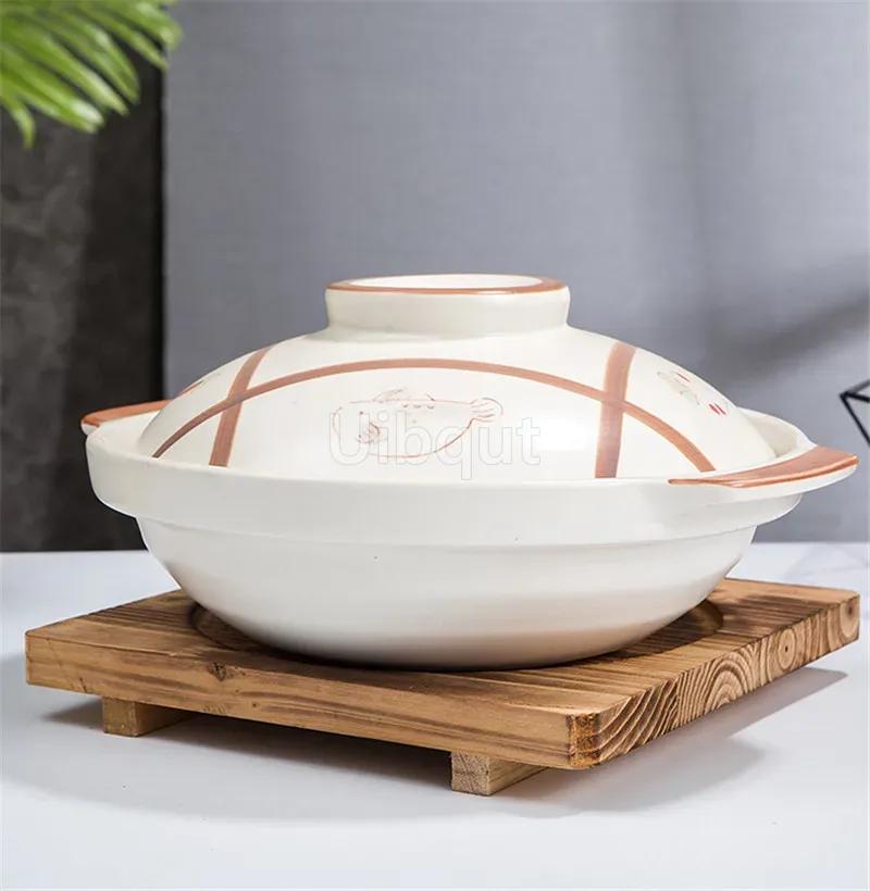 Heat Insulation Wooden Mat Iron Plate Bottom Board Bowl BBQ Square Wood Pad Stone Casserole Pot Pad Placemat for Dining Table