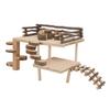 Hamster Natural Wood Playground Set Hamster Living Climbing System for Small Pets