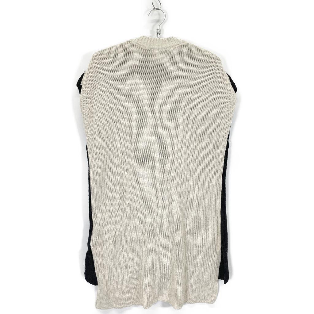 Adore 531-2170424 Beige X Black Linen Cable Knit Top Tops 38 Beige / blackUsed