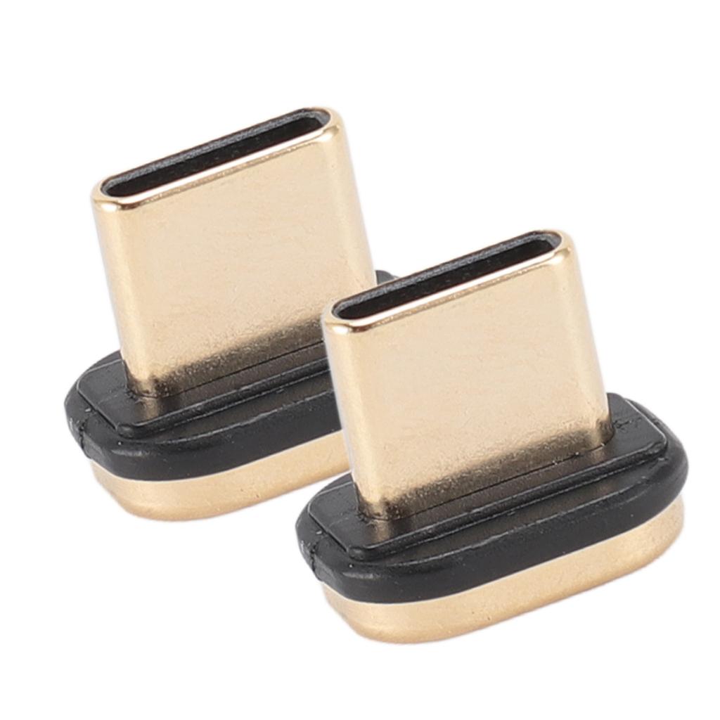 2PCS USB C Port Plugs Metal Gold Plated Anti Dust Plugs Charging Port Protector Cap for IOS 15 for
