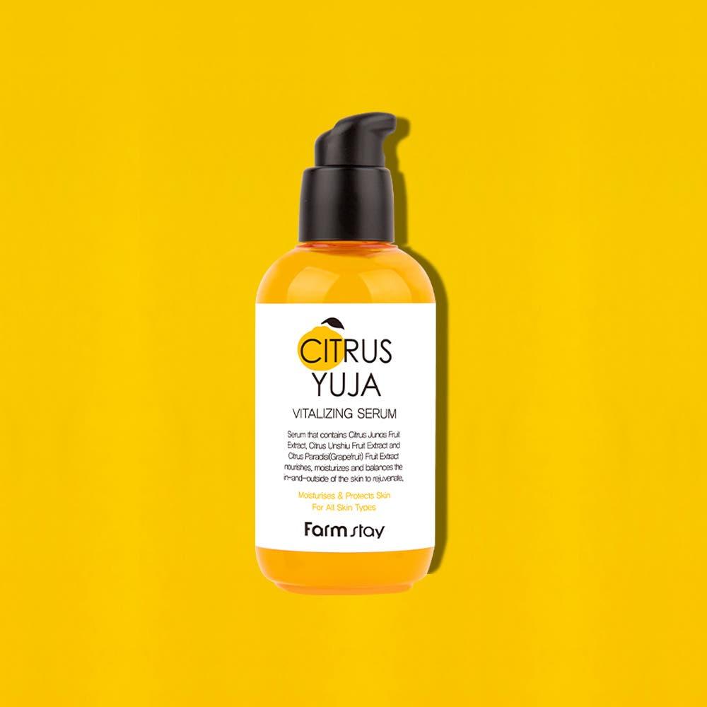 Farmstay Citrus Yuja Vitalizing Serum Brightening Hydrating 100ml