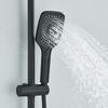 Black Piano Style Shower Set Intelligent Brass Bathroom Faucets Hot Cold Waterfall Tap Rainfall Shower System
