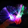 1pc Peacock Finger Light Colorful LED Light-up Rings Party Gadgets Kids Toy for Party