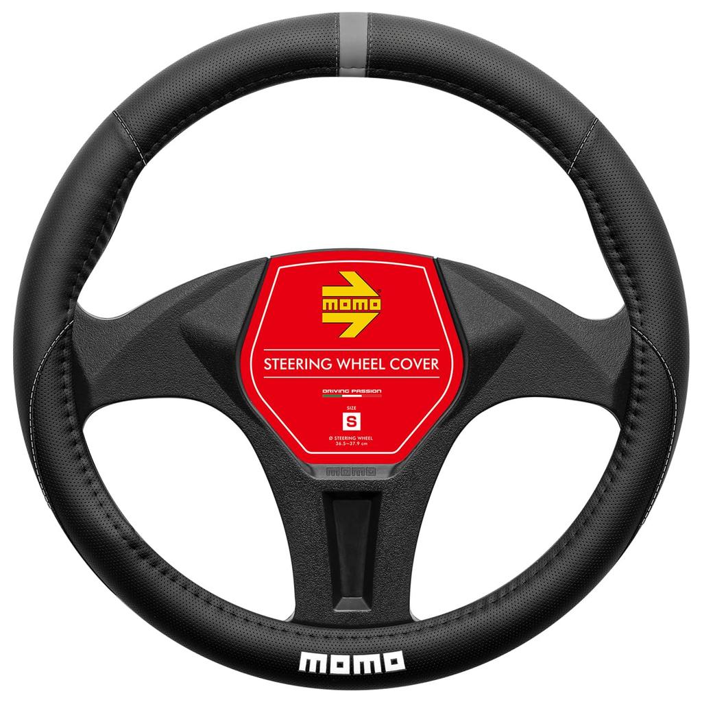 MOMO ELEGANT Steering Wheel Cover, Italy, Milan, Size Small, Gray