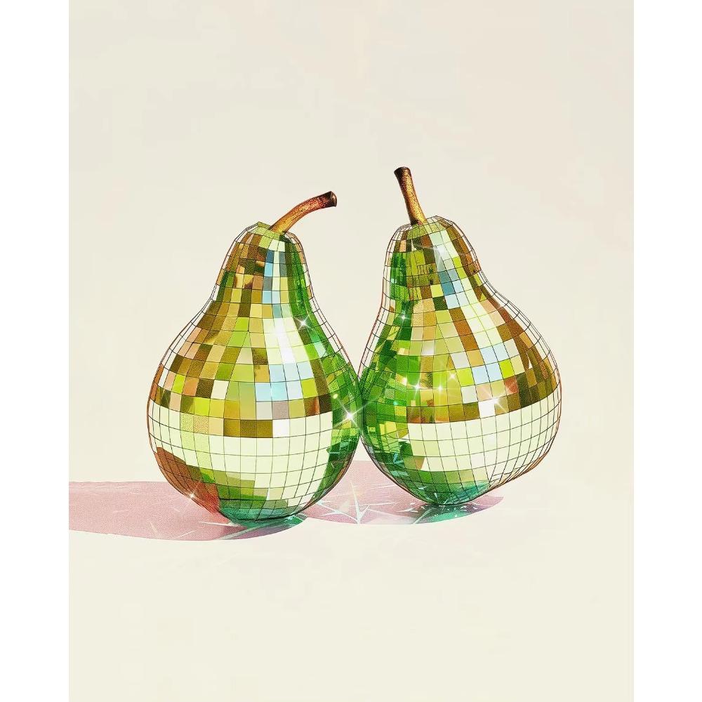 Disco Vintage Cherry Strawberry Blueberry Watermelon Lemon Fruit Art Poster Canvas Paintings Wall Art Pictures Home
