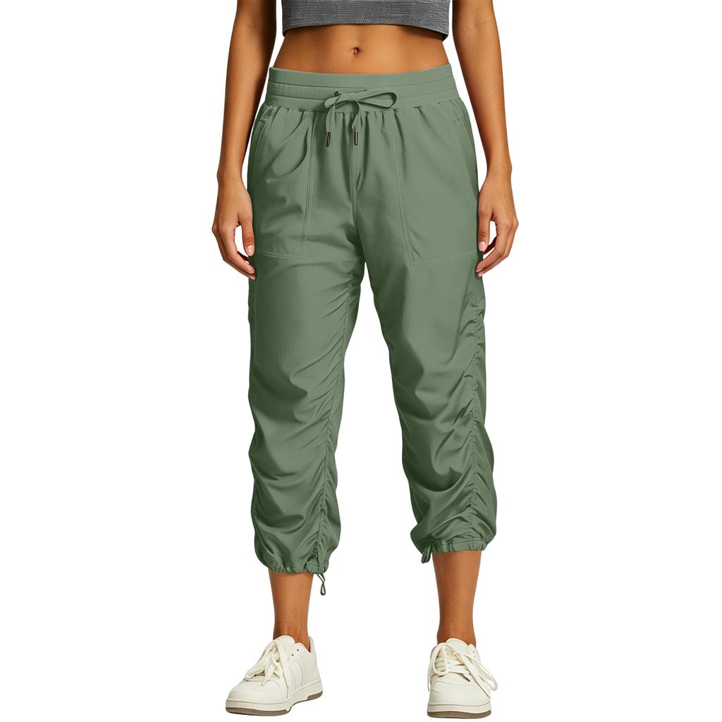 Women's Pleated Cargo Hiking Pants With Pockets